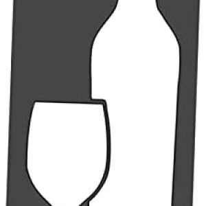 Botella de vino y vaso reutilizable de corte personalizado, plantilla de hoja de plástico transparente, letrero de recorte, suministros de bricolaje Botella de vino y vaso reutilizable de corte personalizado, plantilla de hoja de plástico transparente, letrero de recorte, suministros de bricolaje