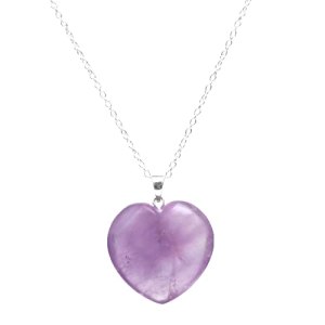 Gempires Pink Amethyst Heart Necklace, Love Crystal Pendant, February Birthstone, Trendy, Minimal, Gift for Her, 18 + 2 inch Adjustable Silver Gempires Pink Amethyst Heart Necklace, Love Crystal Pendant, February Birthstone, Trendy, Minimal, Gift for Her, 18 + 2 inch Adjustable Silver