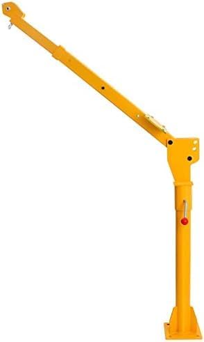 Grúa plegable montada en camión del torno de 1100 libras, grúas de horca de acero pintado de la camioneta de la camioneta giratoria 360 (grúa davit)