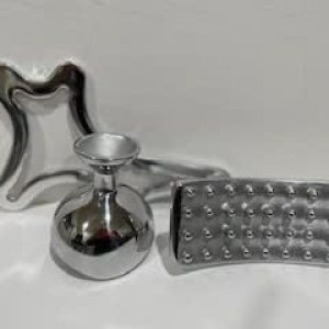 Wood TherapyMaderoterapia Colombiana Herramientas de terapia de metal para escultura corporal de hielo kit de masaje plateado Wood TherapyMaderoterapia Colombiana Herramientas de terapia de metal para escultura corporal de hielo kit de masaje plateado