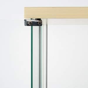 JT Vitrina de cristal con 4 estantes con puerta, fácil de instalar, vidrio templado sólido, estantería Curio de pie para sala de estar, dormitorio,