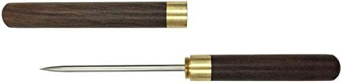 Palillos de hielo de acero inoxidable con mango de madera y cubierta de seguridad para cocina, bares, camareros, pícnics, camping y restaurante, (2