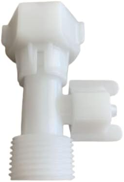 LeonKing Bidet US Plastic T Adapter 78″(1516″), 14″ pulgadas accesorio de manguera lado conector de 3 vías con arandela de goma