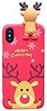 Casa Funda de Navidad para iPhone Xs Max, de silicona suave de poliuretano termoplástico 3D, diseño de muñeco de nieve, Papá Noel, alce, flexible,