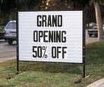 Carpa de carretera de 2 lados 48 “X36” Message Board Sign