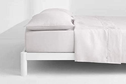 Juego de ropa de cama de algodón egipcio de 1000 hilos, tamaño King de 76 x 80 pulgadas, 1 pieza plana + bolsillo profundo ajustable de 16 pulgadas