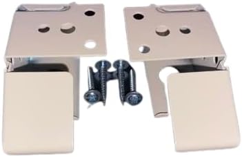 Soportes de persiana para barandilla de 1″ X 1 12″ (1 par con 4 tornillos) marfil