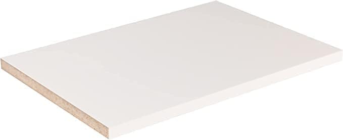Estantes blancos de melamina de 12 pulgadas de grosor, personalizados, cortados a medida (16 pulgadas de profundidad x 22 pulgadas de largo)