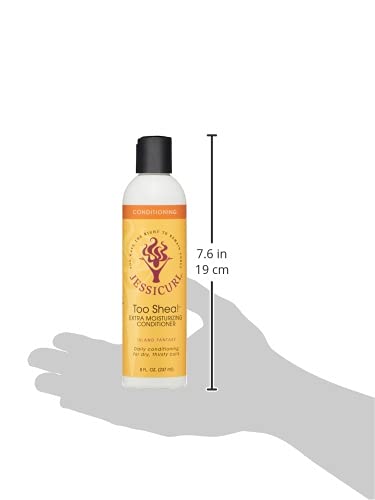 Jessicurl, Too Shea! Acondicionador extra hidratante para cabello rizado, Island Fantasy, 8 onzas líquidas, acondicionador sin enjuague para cabello