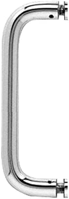 BRIXWELL H-8SM-GM – Manija tubular estándar para puerta de ducha de centro a centro de 8 pulgadas, montaje único, níquel negro