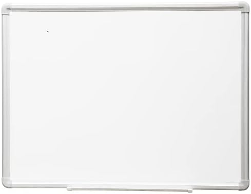 DEVELOP Pizarra blanca magnética de borrado en seco, 24 x 18 pulgadas, pizarra blanca colgante con marco de aluminio plateado, pizarras ligeras con