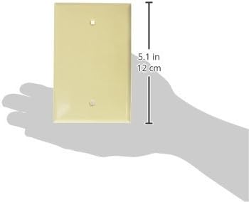 Leviton PJ13-I – Placa de pared en blanco de 1 banda, tamaño medio, marfil (paquete de 2)