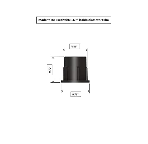 FENCE & DECK RITE Conectores balaustres para balaustres de ” OD Metal Polipropileno Negro. (50)