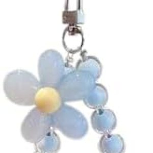 Colorida flor margarita transparente con cuentas para teléfono Y2K linda correa para teléfono rosa, amarillo, verde, margarita, cordón de joyería Colorida flor margarita transparente con cuentas para teléfono Y2K linda correa para teléfono rosa, amarillo, verde, margarita, cordón de joyería