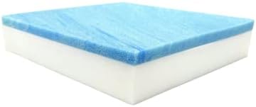 FoamRush Cojín cuadrado de espuma viscoelástica de gel frío de 4 x 36 x 36 pulgadas, firmeza media (cojín para silla, sillas cuadradas de comedor,