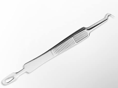 WOIWO Pinzas de acero inoxidable de doble extremo para el acné, pinza para el acné, herramienta de belleza para el codo, espinilla, 2 uds