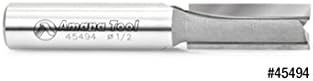 Amana Tool – 45494 Punta de Carburo Leigh Recta Plunge 12 Dia x 1-14 x 12″ Vástago
