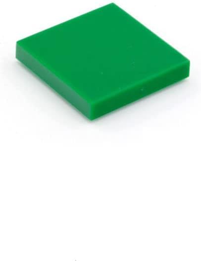 Azulejos de construcción clásicos, azulejos verdes de 2 x 2, 100 piezas, compatibles con piezas y piezas Lego 3068 (color verde)