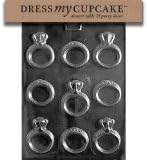 Dress My Cupcake Molde de caramelo de chocolate, anillo de compromisoboda, boda