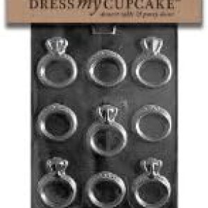 Dress My Cupcake Molde de caramelo de chocolate, anillo de compromisoboda, boda Dress My Cupcake Molde de caramelo de chocolate, anillo de compromisoboda, boda