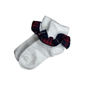 School Uniform Sock-Red Navy Plaid Ruffle White Ankle Sock-Plaid Sock Hamilton Plaid 36 37 (78.5) School Uniform Sock-Red Navy Plaid Ruffle White Ankle Sock-Plaid Sock Hamilton Plaid 36 37 (78.5)