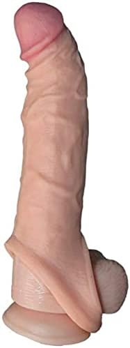 FARHOKO Condón macho roscado condón adulto bloqueo fino anillo extendido manga carne manga
