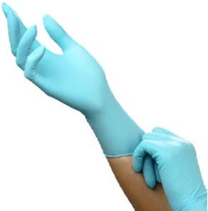 HALYARD Blue Nitrile Exam Gloves, Powder-Free, Non-Sterile, 5.9 mil, 9.5″, Blue