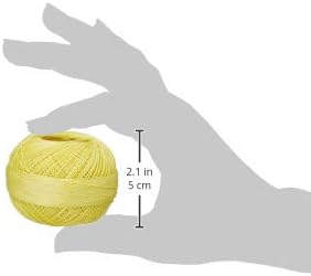 Handy Hands Hilo de algodón Lizbeth de 210 yardas, 25 gm, limón claro