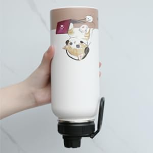 Funkrin Botella de agua aislada con tapa de popote y tapa de boquilla, taza de viaje personalizada de acero inoxidable al vacío de 32 onzas, a