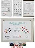 Kit de modelo átomo de química orgánica 239 piezas + 1 universidad – para aula – Kit de modelo molecular Características átomos, enlaces,