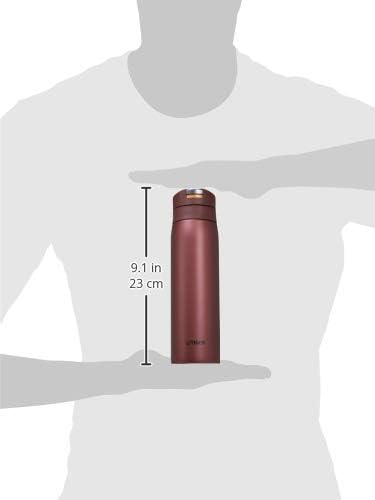 TIGER MCX-A502RO Tiger Water Bottle, 16.9 fl oz (500 ml), Sahara Mug, Stainless Steel Bottle, One-touch, Lightweight, Red Oak