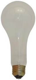 Technical Precision – Bombilla incandescente esmerilada A23 de 120 V, 200 W, repuesto para bombilla Osram Sylvania 200A23 de 120 V, tornillo mediano
