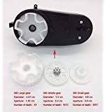 WSJ – Caja de cambios de 5 dientes 390 18000RPM con motor de corriente continua, motor de 6 V con caja de engranajes para niños, accesorios de paseo