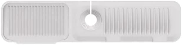 Tapete de silicona para grifo (24 x 5.5 pulgadas), tapete para fregadero, bandeja para atrapar goteo, tapete para atrapar grifos, alfombrilla