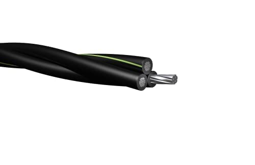 NASSAU ELECTRICAL SUPPLY Aluminio 2-2-2 Triplex URD Ramapo 100 AMP Cable de servicio de alambre de entierro directo (100 pies)