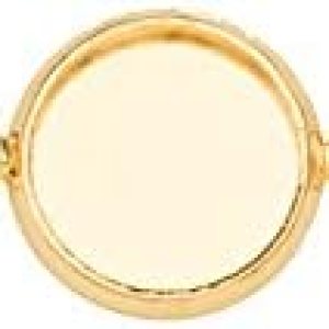 Redondo Bisel taza oro de 14K acabado con borde dentado se adapta a 10mm. cabujones o fotos o plana de vidrio se vende por 10pcspack (paquete de Redondo Bisel taza oro de 14K acabado con borde dentado se adapta a 10mm. cabujones o fotos o plana de vidrio se vende por 10pcspack (paquete de