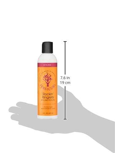 Rockin’ Ringlets Poción de peinado, potenciador de rizos con extracto de linaza, estilizador definidor de rizos para cabello rizado y control del