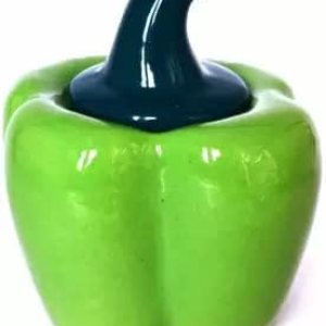 Tarro de cerámica para pepinillos decorativos de Capsicum  Tarro de almacenamiento de alimentos  Aachar multiusos, tarro de masala para cocina y Tarro de cerámica para pepinillos decorativos de Capsicum  Tarro de almacenamiento de alimentos  Aachar multiusos, tarro de masala para cocina y