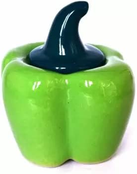 Tarro de cerámica para pepinillos decorativos de Capsicum  Tarro de almacenamiento de alimentos  Aachar multiusos, tarro de masala para cocina y