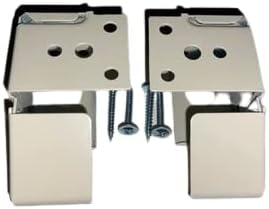 Soportes de persiana para barandilla de 1″ X 1 12″ (1 par con 4 tornillos) marfil