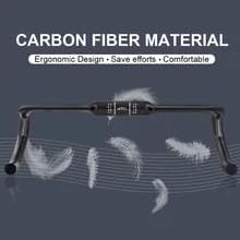 Alfa Pasca Aero – Manillares para bicicleta de carretera de carbono de carreras, manillares de bicicleta, barras de caída livianas, 31.8 UD