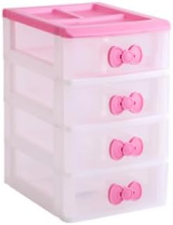 Mini organizador de cajones de plástico de varias capas, lindo organizador de cajones, cómodas de plástico Kawaii con cajones, bonitos cajones de