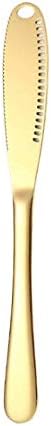 Esparcidor de mantequilla 3 en 1 de acero inoxidable, cuchillo esparcidor, utensilios de cocina (dorado)
