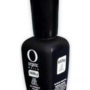 Organic Nails Gel de color de capa superior lechosa 0.5 fl oz Organic Nails Gel de color de capa superior lechosa 0.5 fl oz
