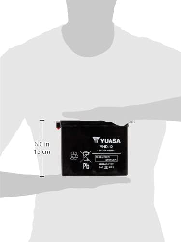 Yuasa Batería, YUAM22H12 (YHD-12H), Negro