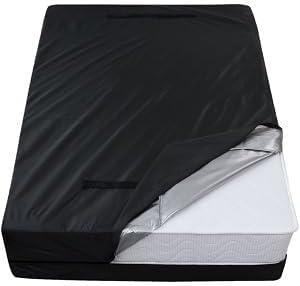 Bolsas de colchón para almacenamiento de mudanzas, 100% impermeable, con 8 asas, correas reutilizables y ajustables, tamaño individual, funda de