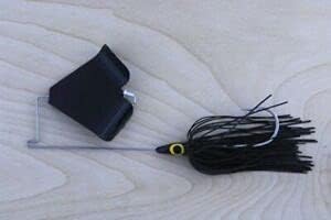 PW311 Ganador probado Buzz Bait 38 oz cabeza negra y negro – cebo de pesca para sal o agua dulce