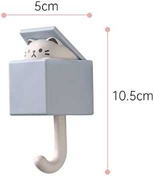 2 ganchos creativos para abrigos, lindos ganchos de pared para colgar sombreros, abrigos, llaves y toallas, práctico gancho de gato para decoración