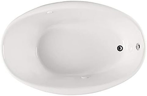 PROFLO PFS7040WH ProFlo PFS7040 Lansford – Tina de remojo de acrílico de 70 x 40 pulgadas con drenaje reversible y desbordamiento
