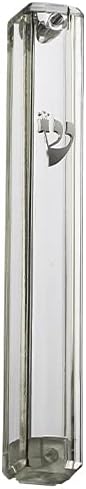 MEZUZAH – Soporte de plástico plateado de 5 pulgadas para desplazamiento de 3.9 in, goma impermeable, corcho, lote de 5 (transparente, 10 (para